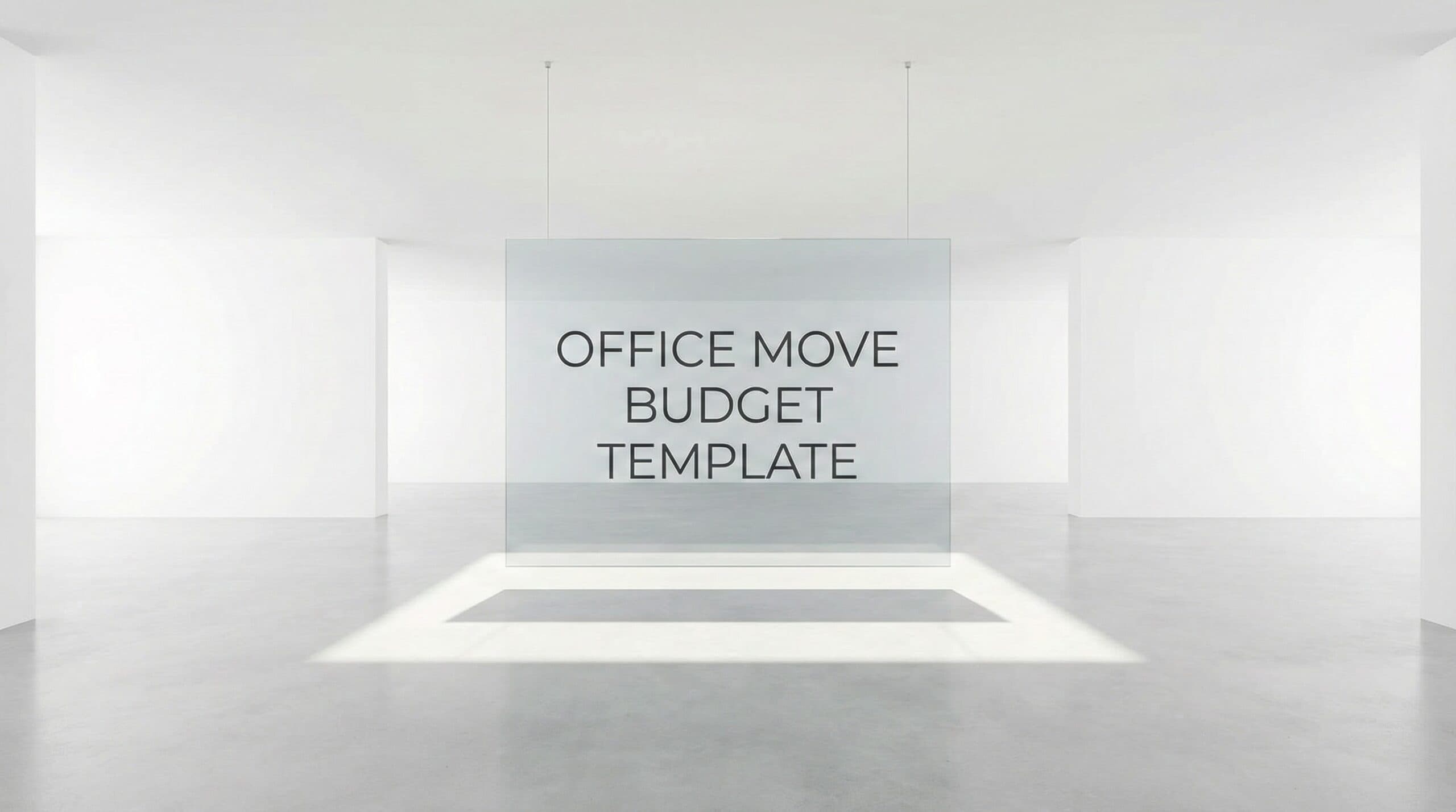 Office Move Budget Template
